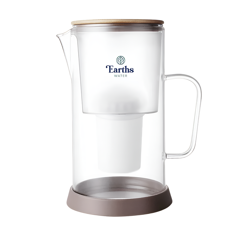 2.5L Glass Jug Carafe Alkaline Water Filter - Natural