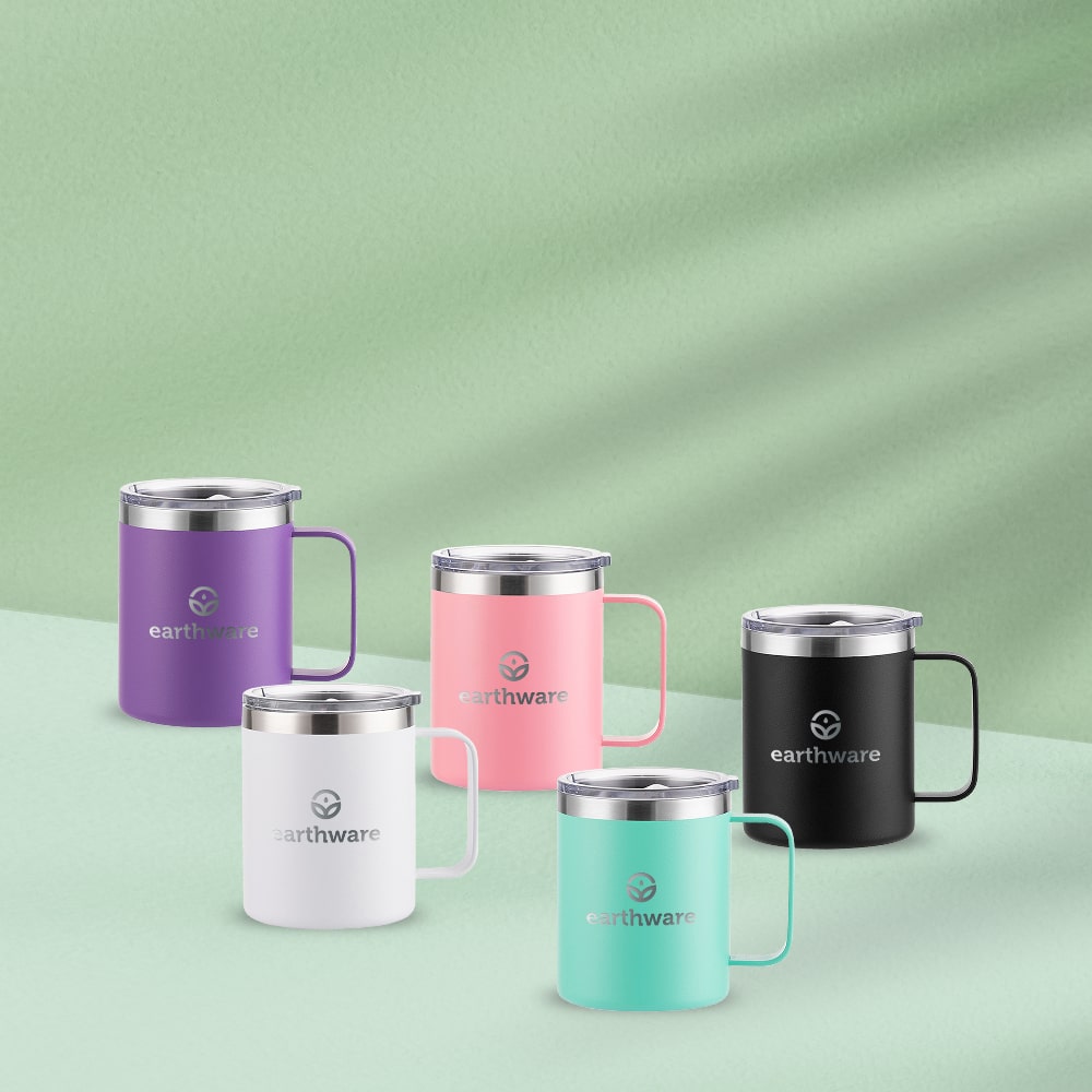 Earth Camp Mug Premium Insulated Travel Cup - Purple (355ml)