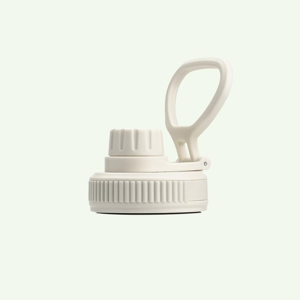 Earth Bottle Premium Insulated Water Bottle with 2 x Caps - Cream (550ml)