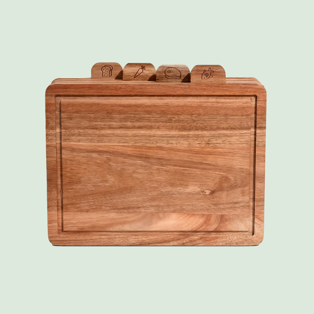 Acacia Wood Chopping Board - 4 Piece Set