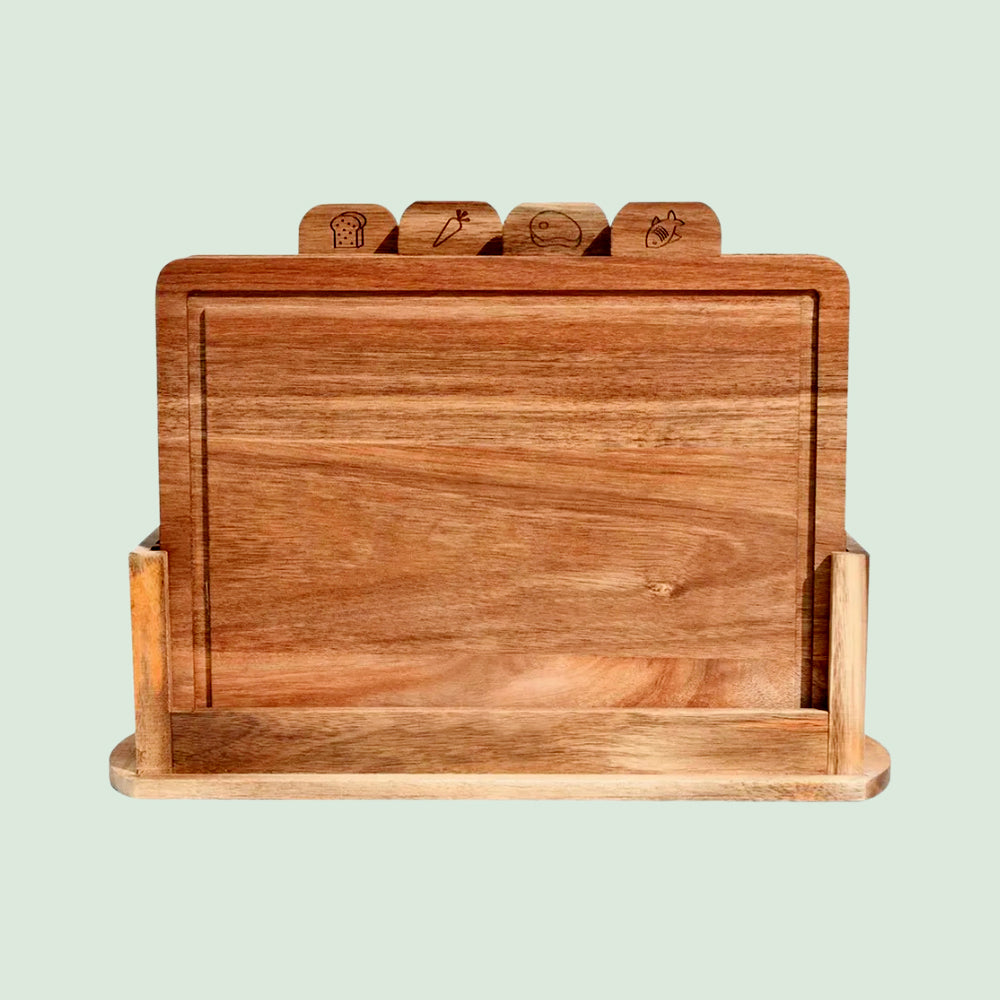 Acacia Wood Chopping Board - 5 Piece Set