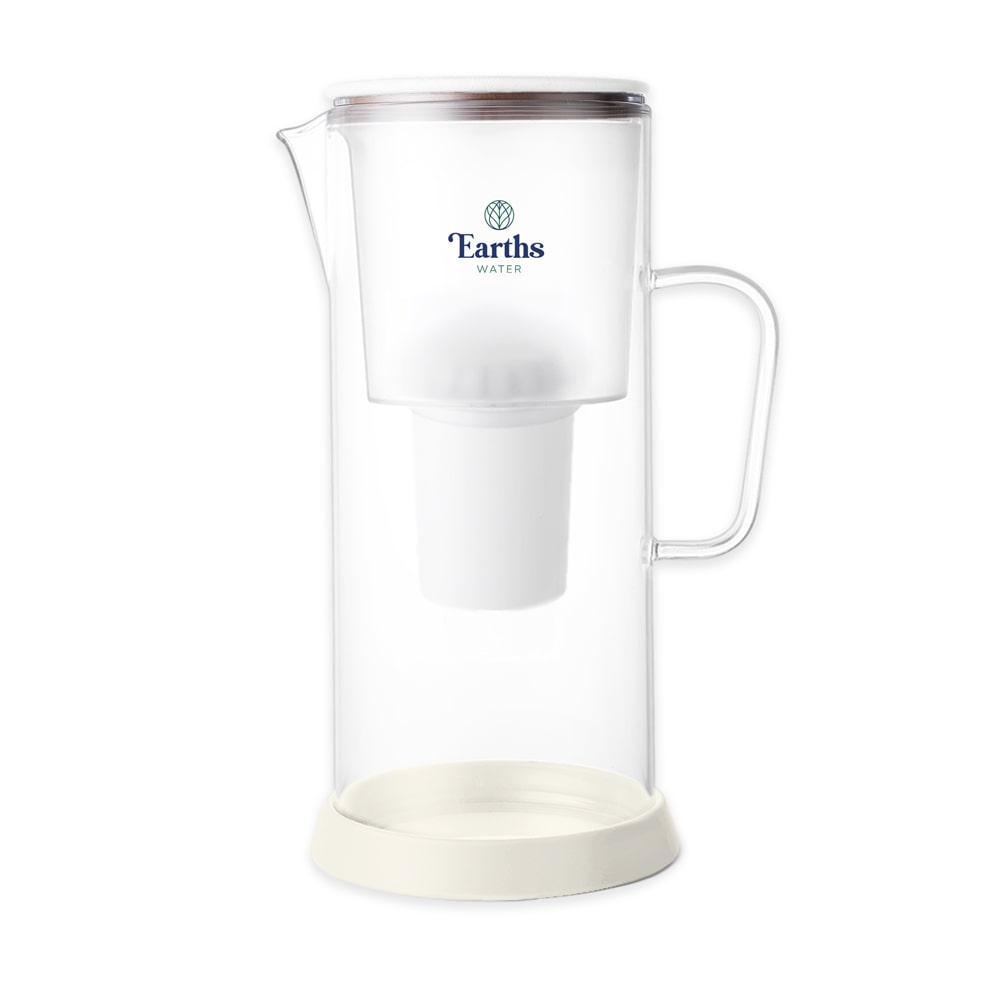 3.5L Glass Carafe Alkaline Water Filter - White