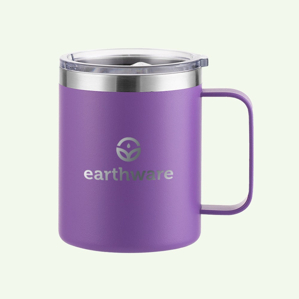 Earth Camp Mug Premium Insulated Travel Cup - Purple (355ml)