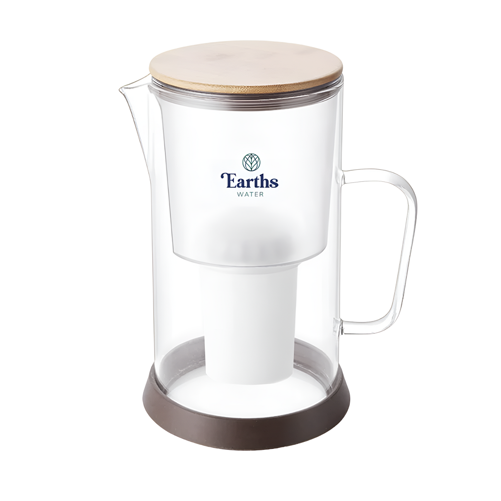 2.5L Glass Jug Carafe Alkaline Water Filter - Natural
