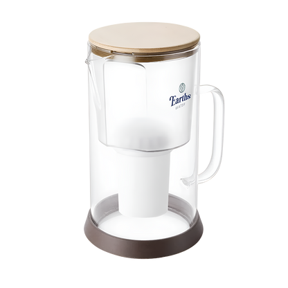 2.5L Glass Jug Carafe Alkaline Water Filter - Natural