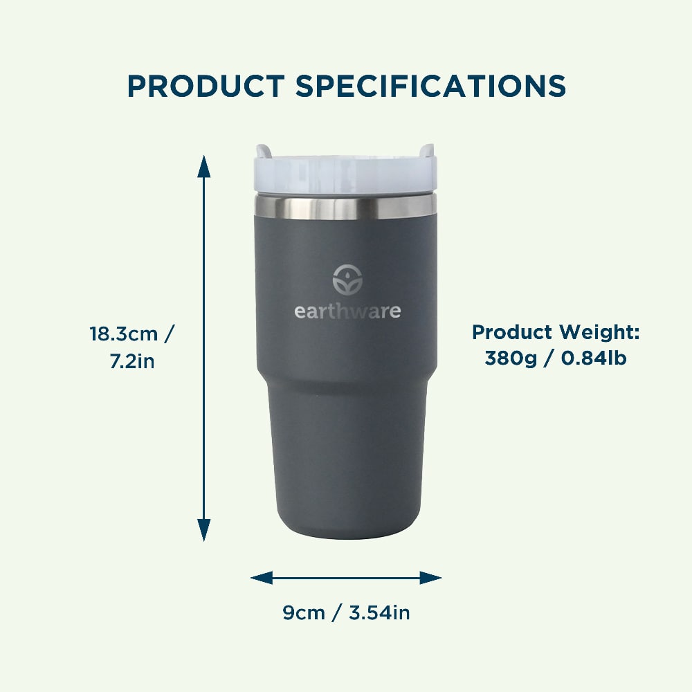 Earth Tumbler Premium Insulated Travel Cup - Cream (600ml)