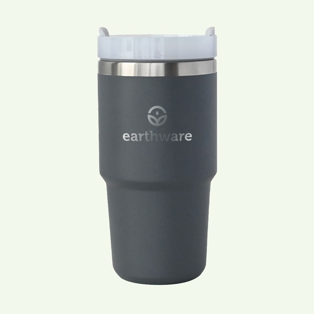 Earth Tumbler Premium Insulated Travel Cup - Charcoal (600ml)