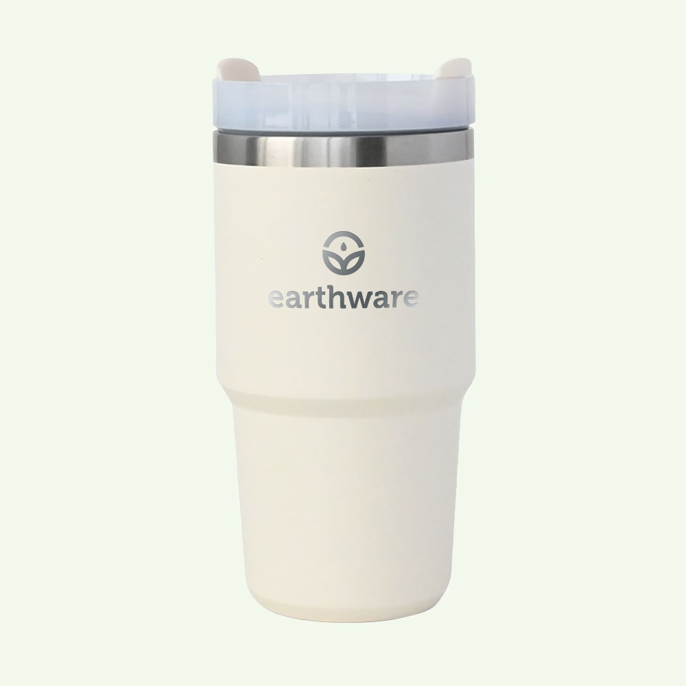 Earth Tumbler Premium Insulated Travel Cup - Cream (600ml)