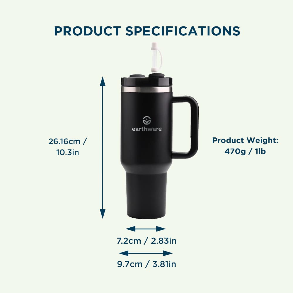 Earth Tumbler Premium Insulated Travel Cup - Peach (1.2L)