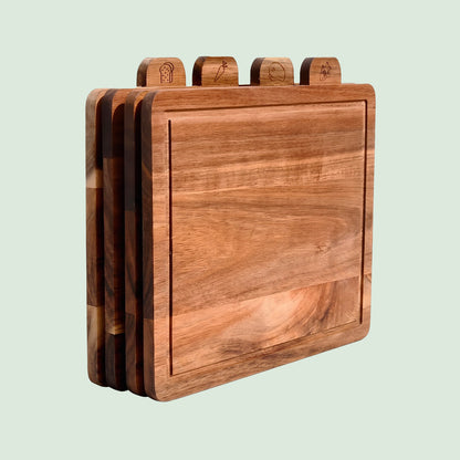 Acacia Wood Chopping Board - 4 Piece Set