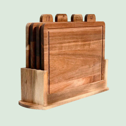 Acacia Wood Chopping Board - 5 Piece Set