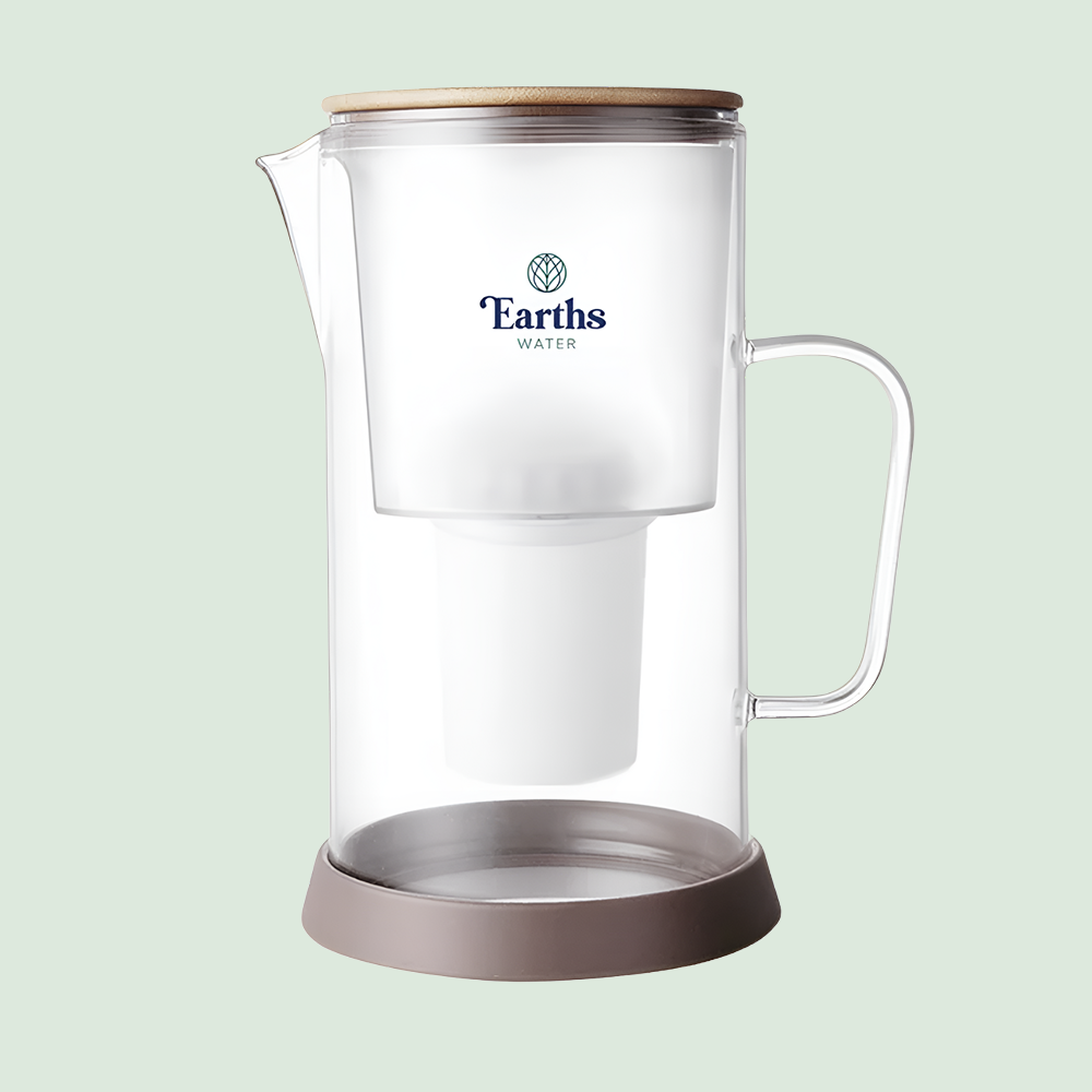 2.5L Glass Jug Carafe Alkaline Water Filter - Natural
