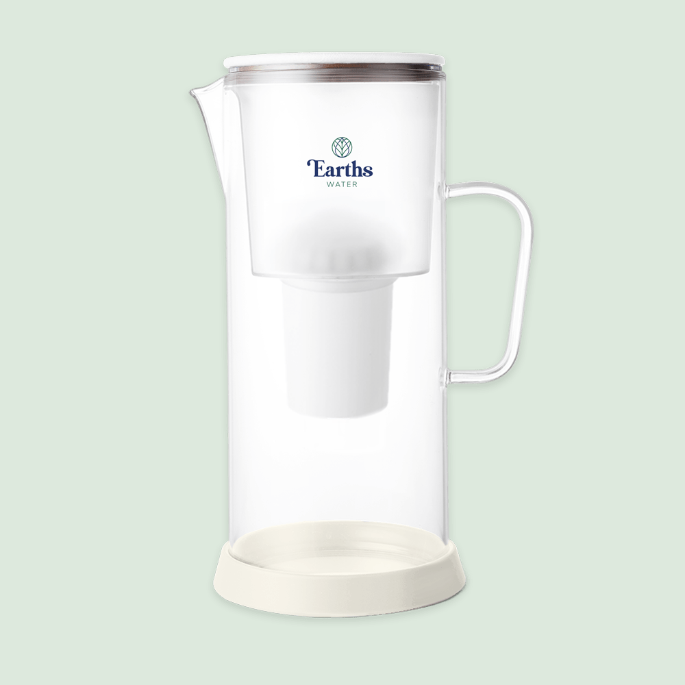 3.5L Glass Carafe Alkaline Water Filter - White