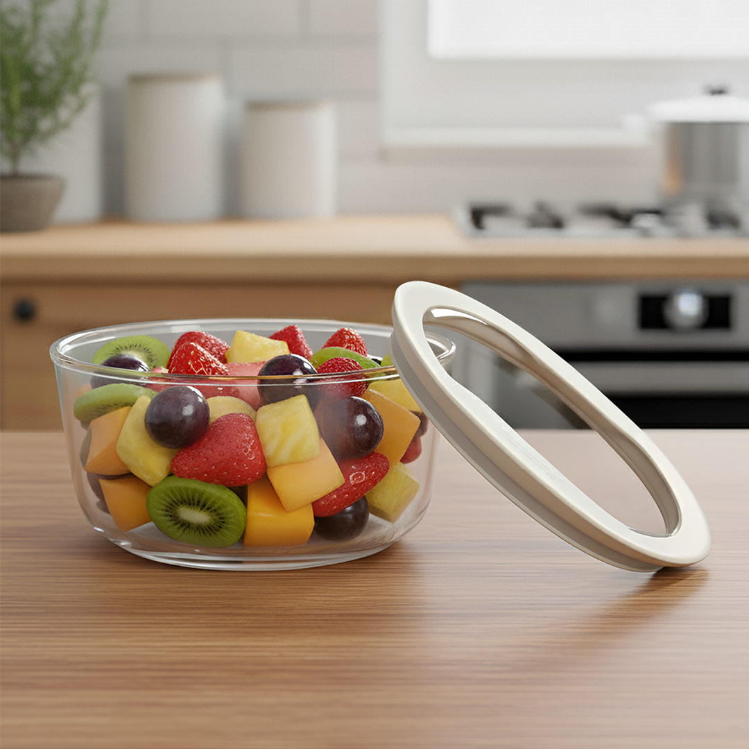 Glass Food Storage Containers - Circle - 4 Pack