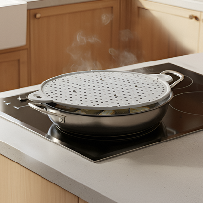 No-Tox Silicone Splatter Guard & Cooking Lid