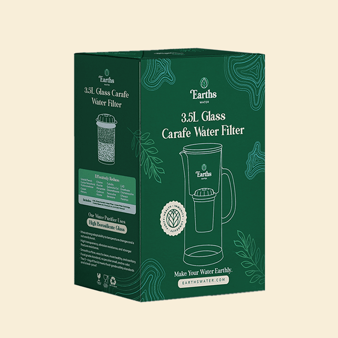 3.5L Glass Carafe Alkaline Water Filter - Natural