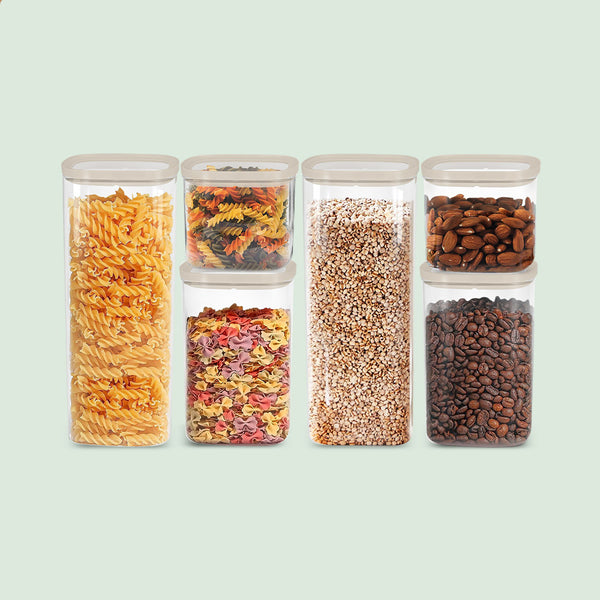 Cube Glass Pantry Storage Jars - Starter Set