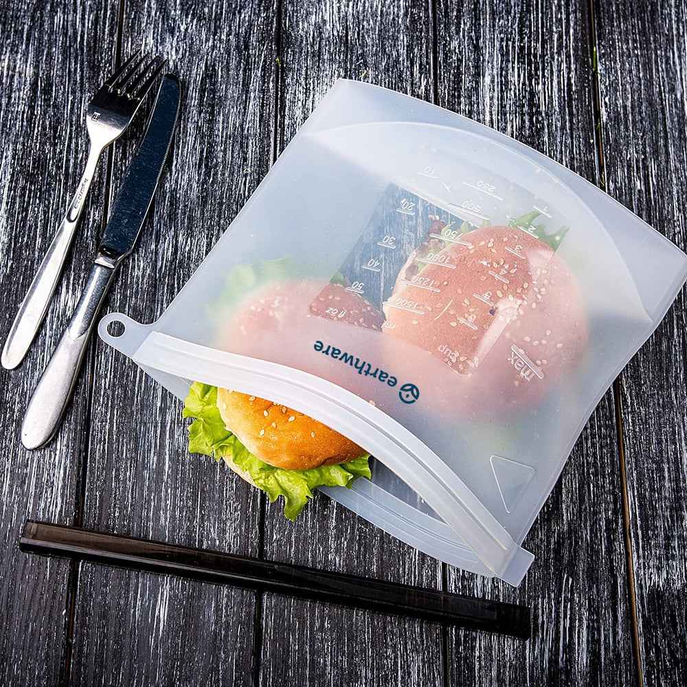 No-Tox Reusable Silicone Food Storage Bag - Large