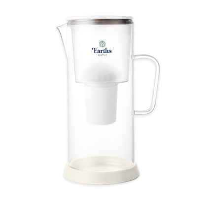 3.5L Glass Carafe Alkaline Water Filter - White