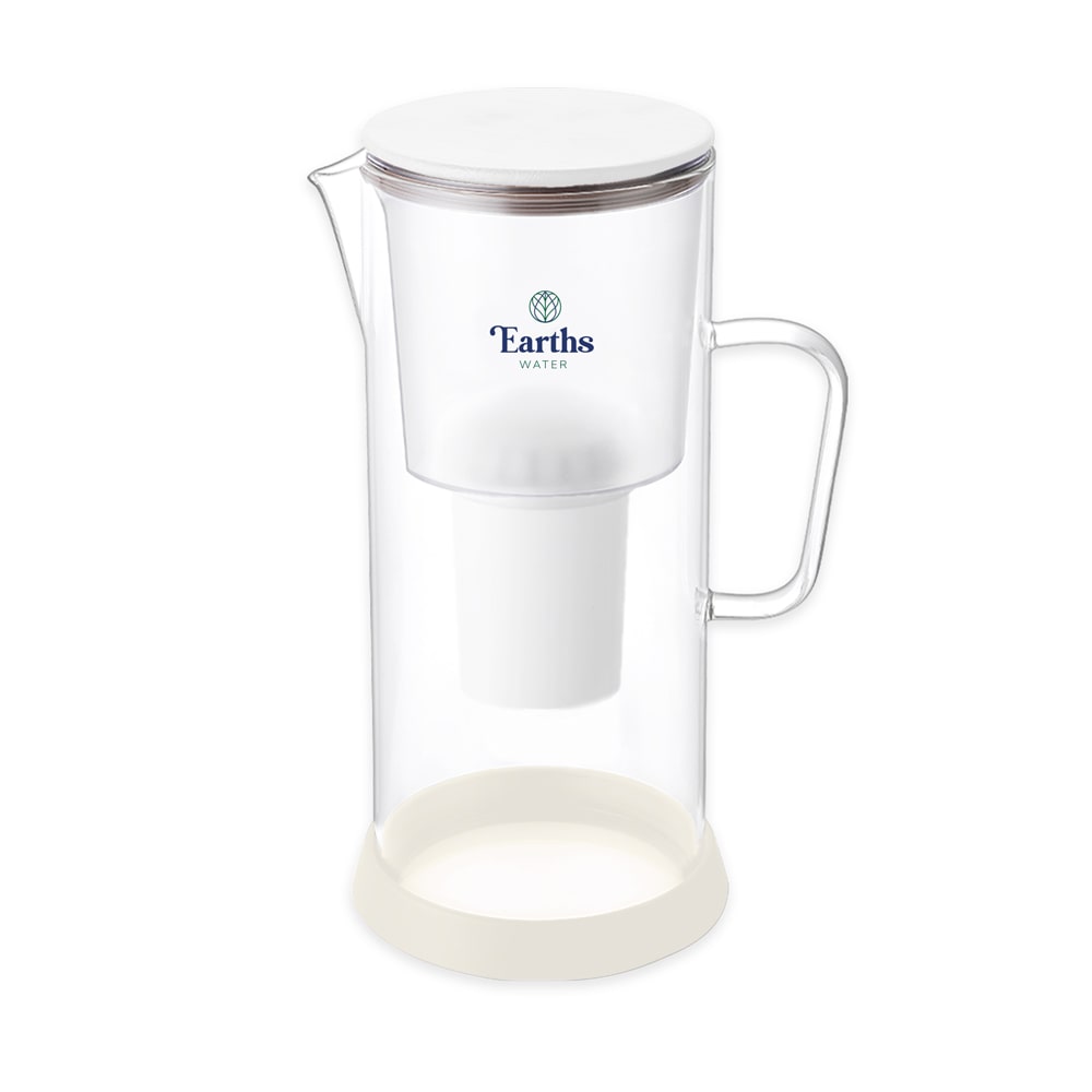 3.5L Glass Carafe Alkaline Water Filter - White