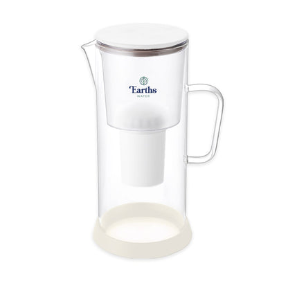 3.5L Glass Carafe Alkaline Water Filter - White